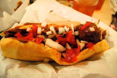 Chicken Curry Meatball. Labelled not hot dog.
